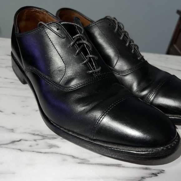 Allen Edmonds Park Avenue‎ Dress Shoes Men's 8 Black Leather Cap Toe Oxford